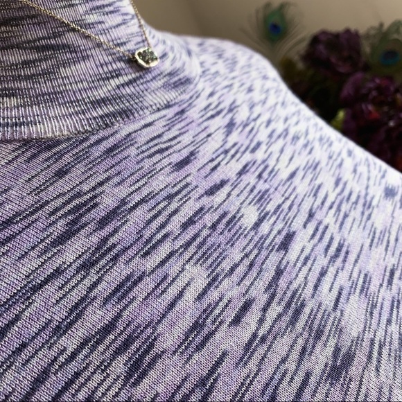 Apt. 9 Lavender Mock Neck Marbled Sweater Top - Picture 4 of 7